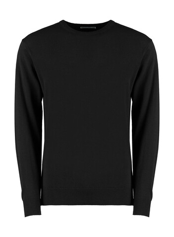 Kustom Kit Regular Fit Arundel Crew Neck Sweater, Black, XS bedrucken, Art.-Nr. 210111012
