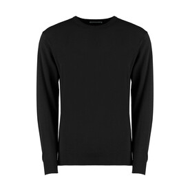 Kustom Kit Regular Fit Arundel Crew Neck Sweater, Black, XS bedrucken, Art.-Nr. 210111012