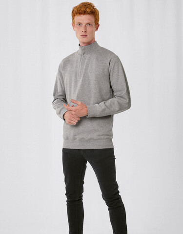 B &amp; C ID.004 Cotton Rich 1/4 Zip Sweat, Red, 3XL bedrucken, Art.-Nr. 210424008