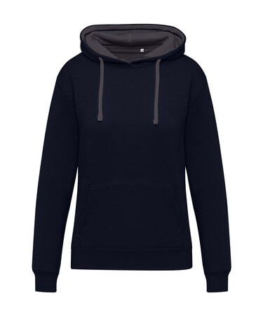 SG Originals Contrast Hooded Sweat Women, Dark Black/Grey, XS bedrucken, Art.-Nr. 210521522