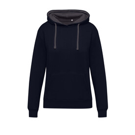 SG Originals Contrast Hooded Sweat Women, Dark Black/Grey, XS bedrucken, Art.-Nr. 210521522