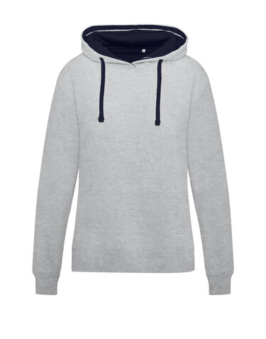 SG Originals Contrast Hooded Sweat Women, Light Oxford/Navy, M bedrucken, Art.-Nr. 210527694