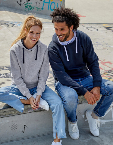 SG Originals Contrast Hooded Sweat Women, Dark Black/Grey, XS bedrucken, Art.-Nr. 210521522