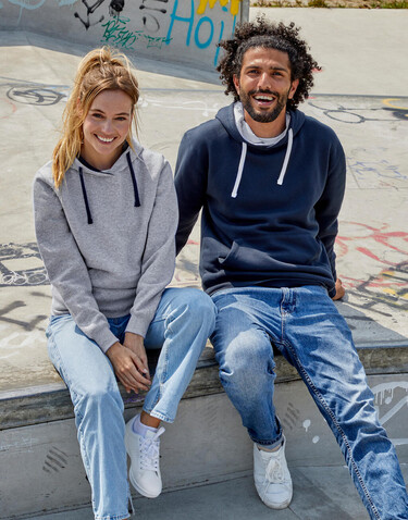 SG Originals Contrast Hooded Sweat Women, Dark Black/Grey, XS bedrucken, Art.-Nr. 210521522