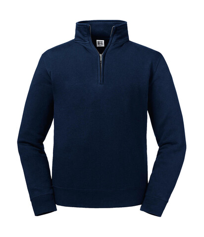 Russell Europe Authentic 1/4 Zip Sweat, French Navy, S bedrucken, Art.-Nr. 211002013