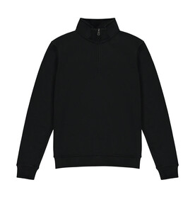 Kustom Kit Regular Fit 1/4 Zip Sweatshirt, Black, XS bedrucken, Art.-Nr. 211111012