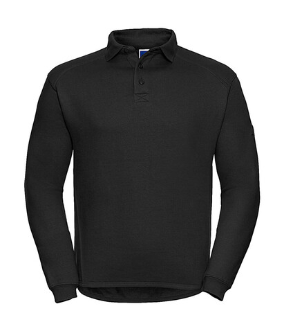 Russell Europe Heavy Duty Collar Sweatshirt, Black, S bedrucken, Art.-Nr. 212001013