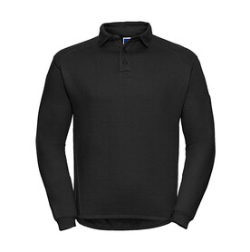 Russell Europe Heavy Duty Collar Sweatshirt, Black, XS bedrucken, Art.-Nr. 212001012
