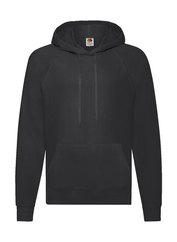 Fruit of the Loom Lightweight Hooded Sweat, Black, 2XL bedrucken, Art.-Nr. 212011017