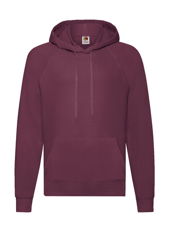 Fruit of the Loom Lightweight Hooded Sweat, Burgundy, L bedrucken, Art.-Nr. 212014485