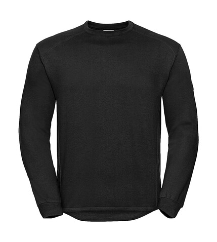 Russell Europe Workwear Set-In Sweatshirt, Black, S bedrucken, Art.-Nr. 213001013