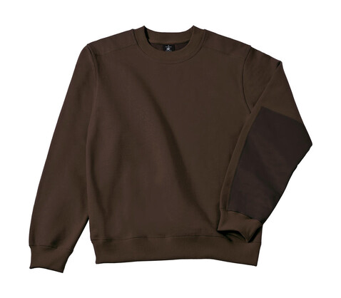 B &amp; C Hero Pro Workwear Sweater, Brown, M bedrucken, Art.-Nr. 213427004