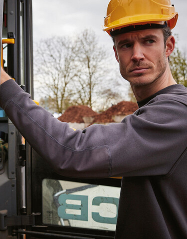 B & C Hero Pro Workwear Sweater, Dark Grey, 3XL bedrucken, Art.-Nr. 213421288 B & C Hero Pro Workwear Sweater, Dark Grey, 3XL bedrucken, Art.-Nr. 213421288