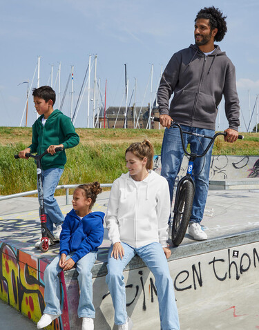 SG Originals Hooded Full Zip Kids, Bottle Green, 140 (9-10/XL) bedrucken, Art.-Nr. 214525406