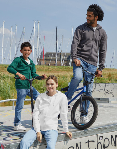 SG Originals Hooded Full Zip Kids, Dark Black, 140 (9-10/XL) bedrucken, Art.-Nr. 214521046