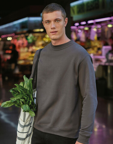 B &amp; C ID.002 Cotton Rich Sweatshirt, Heather Grey, M bedrucken, Art.-Nr. 215421234