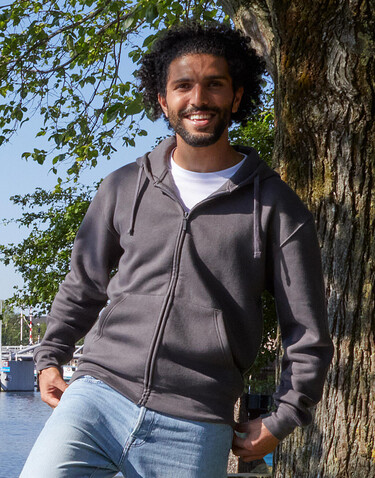 SG Originals Hooded Full Zip Men, Light Oxford, 2XL bedrucken, Art.-Nr. 215527195
