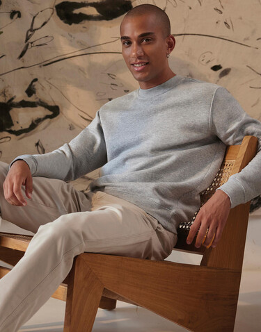 B &amp; C Set In Sweatshirt, Heather Grey, S bedrucken, Art.-Nr. 216421233