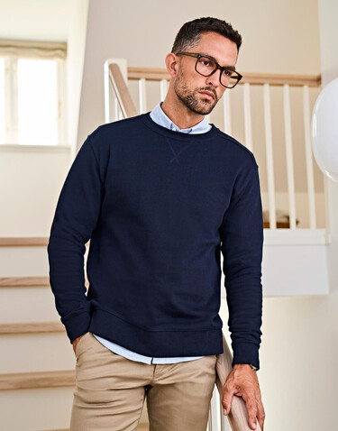 Tee Jays Ribbed Interlock Crew Neck, Navy, XL bedrucken, Art.-Nr. 217542006