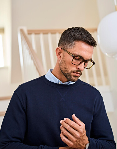 Tee Jays Ribbed Interlock Crew Neck, Dark Grey, 3XL bedrucken, Art.-Nr. 217541288