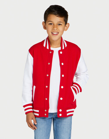 SG Originals Varsity Jacket Kids, Dark Black/Grey, 140 (9-10/XL) bedrucken, Art.-Nr. 218521526