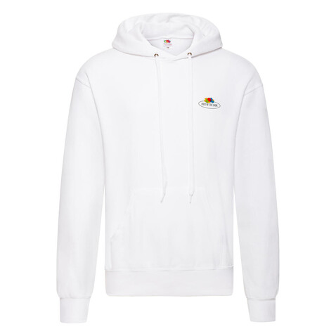 Fruit of the Loom Vintage Hooded Sweat Classic Small Logo Print, White, 2XL bedrucken, Art.-Nr. 220010007