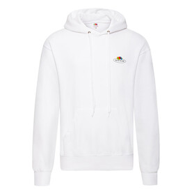 Fruit of the Loom Vintage Hooded Sweat Classic Small Logo Print, White, 2XL bedrucken, Art.-Nr. 220010007