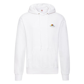 Fruit of the Loom Vintage Hooded Sweat Classic Small Logo Print, White, 2XL bedrucken, Art.-Nr. 220010007
