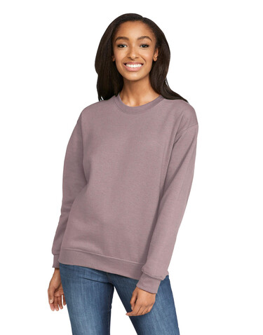 Gildan Softstyle Midweight Fleece Adult Crewneck, Brown Savana, S bedrucken, Art.-Nr. 220097182