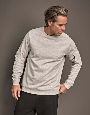 Tee Jays Athletic Crew Neck Sweat, Black, 3XL bedrucken, Art.-Nr. 220541018