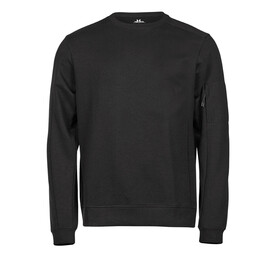 Tee Jays Athletic Crew Neck Sweat, Black, XS bedrucken, Art.-Nr. 220541012