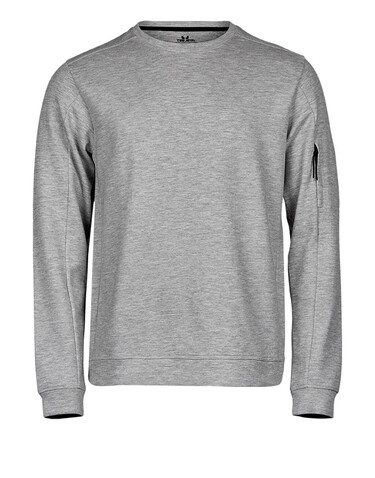 Tee Jays Athletic Crew Neck Sweat, Heather Grey, XS bedrucken, Art.-Nr. 220541232