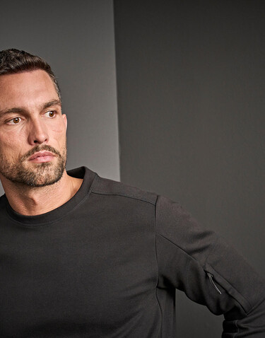 Tee Jays Athletic Crew Neck Sweat, Heather Grey, XS bedrucken, Art.-Nr. 220541232