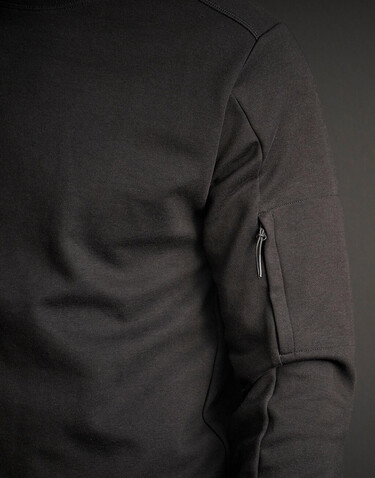Tee Jays Athletic Crew Neck Sweat, Black, 3XL bedrucken, Art.-Nr. 220541018