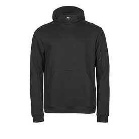 Tee Jays Athletic Hooded Sweat, Black, XS bedrucken, Art.-Nr. 221541012