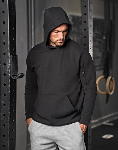 Tee Jays Athletic Hooded Sweat, Heather Grey, 2XL bedrucken, Art.-Nr. 221541237