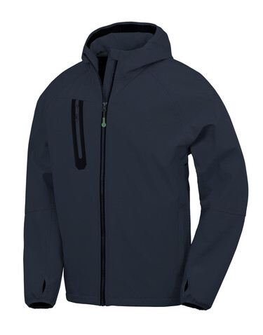 Result 3-Layer Recycled Printable Casual Hooded Softshell, Navy/Navy, M bedrucken, Art.-Nr. 222332483