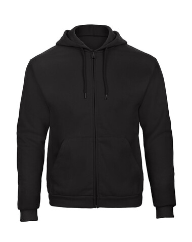 B &amp; C ID.205 50/50 Hooded Full Zip Sweat Unisex, Black, XS bedrucken, Art.-Nr. 222421012