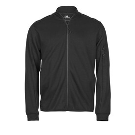 Tee Jays Athletic Full Zip Sweat, Black, XS bedrucken, Art.-Nr. 222541012