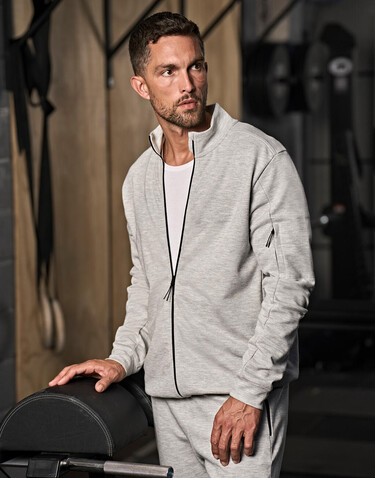 Tee Jays Athletic Full Zip Sweat, Black, M bedrucken, Art.-Nr. 222541014