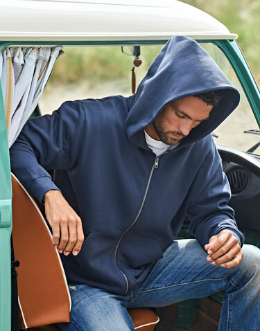 Tee Jays Urban Hooded Full Zip Sweatshirt, Black, XS bedrucken, Art.-Nr. 226541012