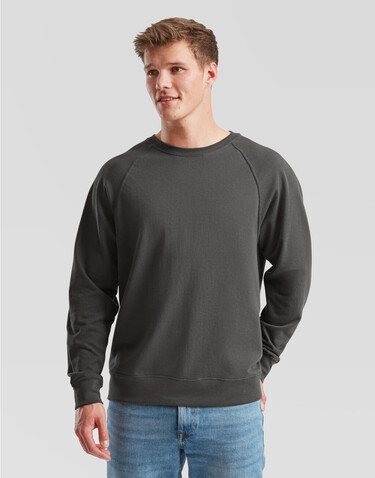 Fruit of the Loom Lightweight Raglan Sweat, White, S bedrucken, Art.-Nr. 227010003