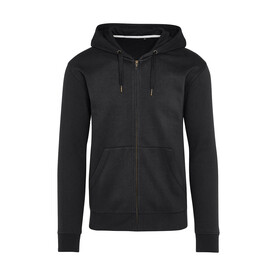 SG Signature Tagless Hooded Full Zip Unisex, Dark Black, 2XS bedrucken, Art.-Nr. 231521040