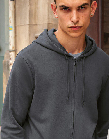 B &amp; C Inspire Zipped Hood, Asphalt, S bedrucken, Art.-Nr. 232421083