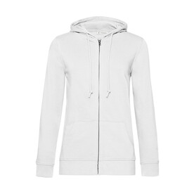 B &amp;amp; C Inspire Zipped Hood /women, White, XS bedrucken, Art.-Nr. 233420002