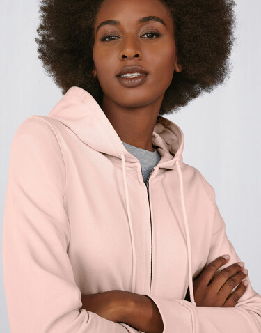 B &amp; C Inspire Zipped Hood /women, Soft Rose, 2XL bedrucken, Art.-Nr. 233424377