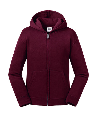Russell Europe Kids` Authentic Zipped Hood Sweat, Burgundy, S (104/3-4) bedrucken, Art.-Nr. 240004483