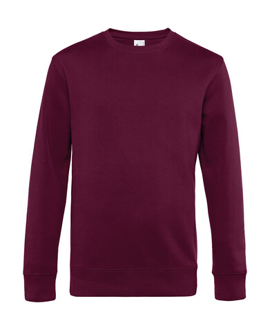 B &amp; C KING Crew Neck, Dark Cherry, L bedrucken, Art.-Nr. 242424395
