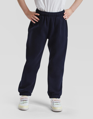 Fruit of the Loom Kids` Premium Elasticated Cuff Jog Pants, Black, 116 (5-6) bedrucken, Art.-Nr. 246011014