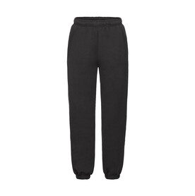 Fruit of the Loom Kids` Premium Elasticated Cuff Jog Pants, Black, 116 (5-6) bedrucken, Art.-Nr. 246011014